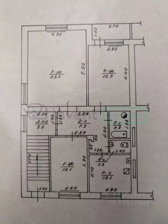 3-к кв. Калининградская область, Правдинский муниципальный округ, пос. ... - Фото 2