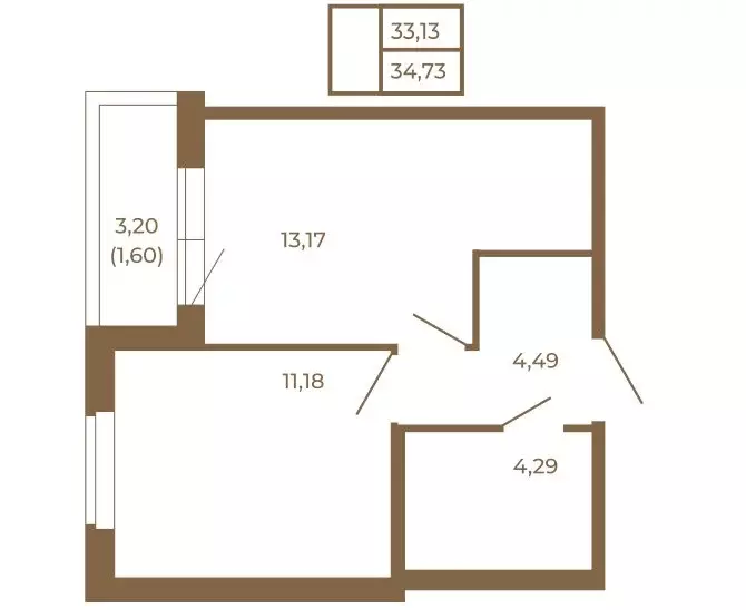 1-комнатная квартира: Сертолово, ЖК Новая История (34.73 м) - Фото 2