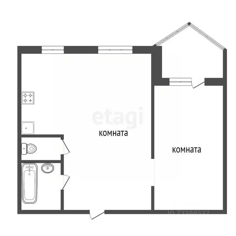 2-к кв. Красноярский край, Красноярск просп. Машиностроителей, 21 ... - Фото 2