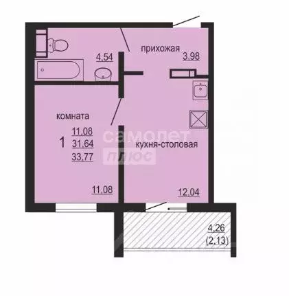 1-к кв. Челябинская область, Челябинский городской округ, пос. ... - Фото 1