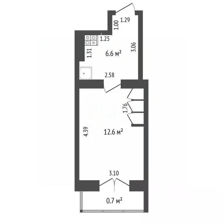 Комната Тамбовская область, Тамбов ул. Тамары Дерунец, 73А (13.5 м) - Фото 1