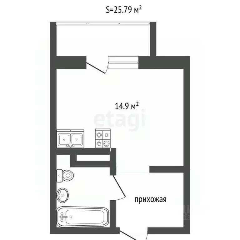 Студия Тюменская область, Тюменский муниципальный округ, д. Дударева ... - Фото 2