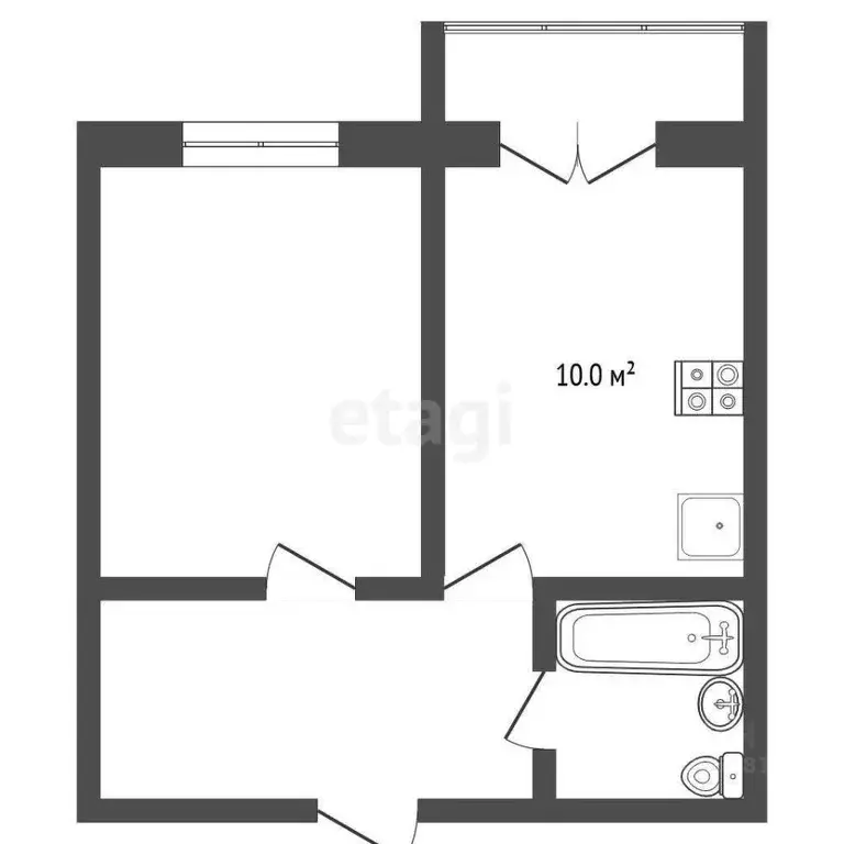 Студия Ростовская область, Ростов-на-Дону Привокзальная ул., 3/1 (41.0 ... - Фото 2