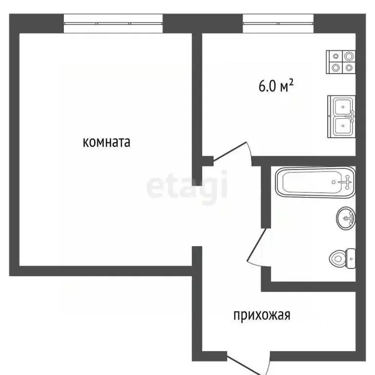 1-к кв. Московская область, Воскресенск Центральный мкр, ул. ... - Фото 2