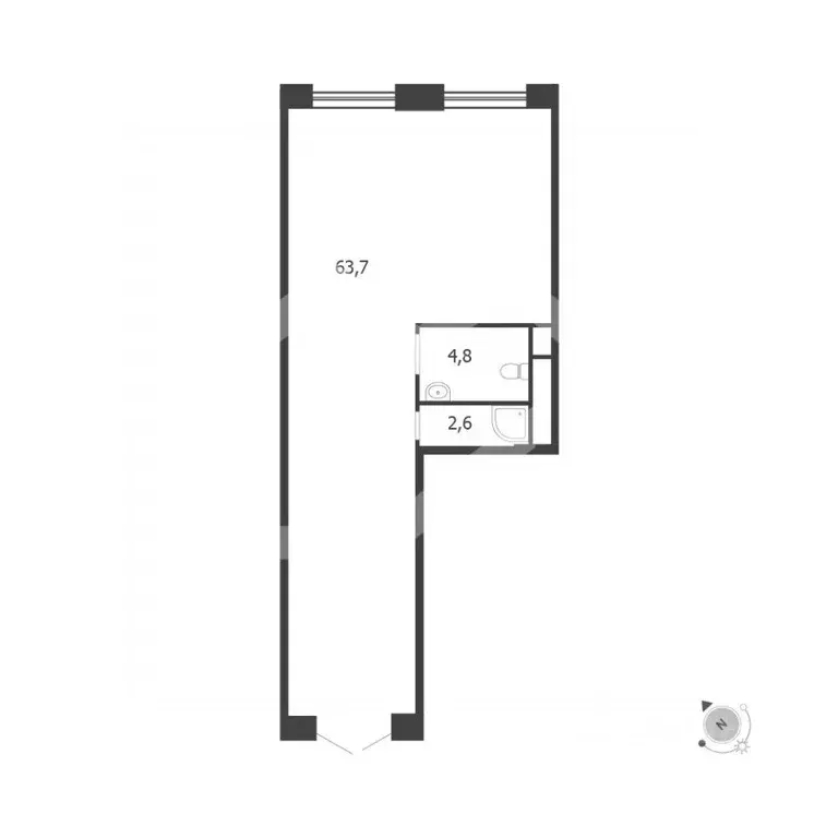 Помещение свободного назначения в Москва 3-я оч., Шагал жилой ... - Фото 2