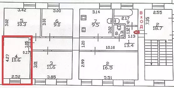 Комната Санкт-Петербург Тамбовская ул., 36 (10.6 м) - Фото 1