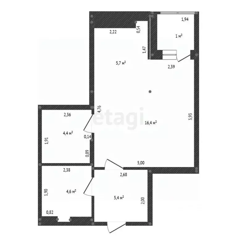 Студия Башкортостан, Уфа Айская ул., 39 (36.5 м) - Фото 1