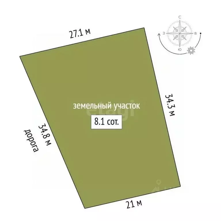 Участок в Вологодская область, Вологда ул. Речная (8.1 сот.) - Фото 2