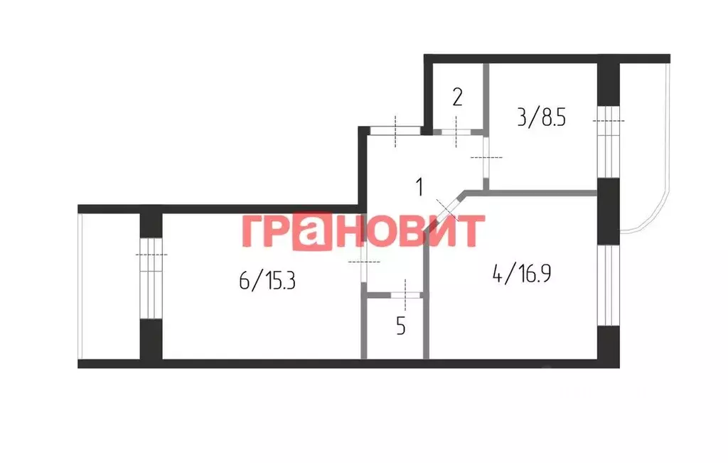 2-к кв. Новосибирская область, Новосибирск ул. Связистов, 3/1 (53.6 м) - Фото 1