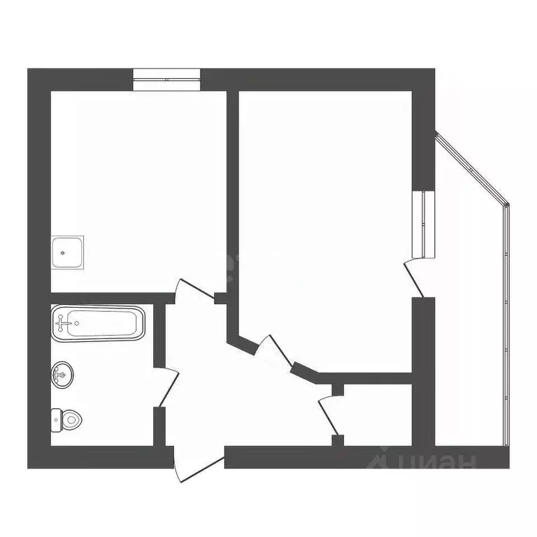 1-к кв. Амурская область, Благовещенский район, с. Чигири ул. ... - Фото 2