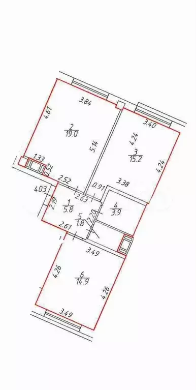 2-к. квартира, 60 м, 3/8 эт. - Фото 0