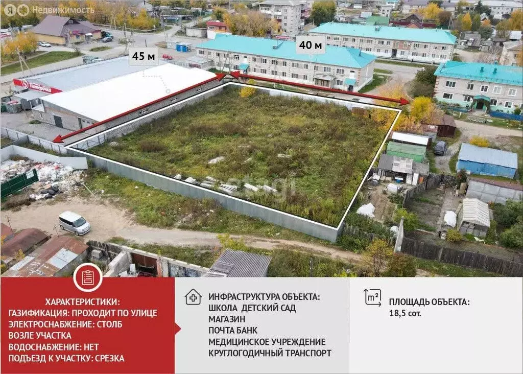 Участок в Онохино, Советская улица (18.5 м) - Фото 1