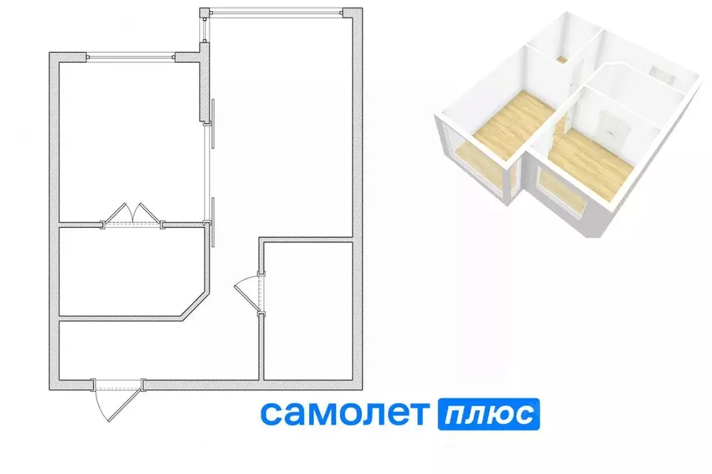 2-к кв. Кемеровская область, Кемерово просп. Притомский, 25к2 (40.7 м) - Фото 1