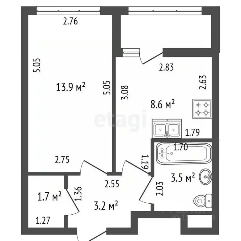 1-к кв. Санкт-Петербург Планерная ул., 89 (30.9 м) - Фото 1