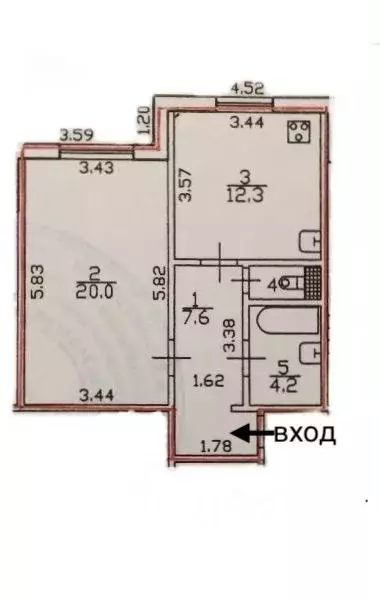 1-к кв. Санкт-Петербург Гаккелевская ул., 18к3 (45.3 м) - Фото 1