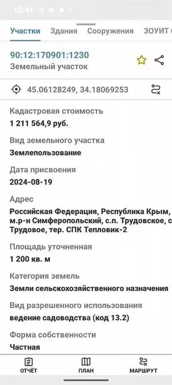Участок в Крым, Симферопольский район, Урожайновское с/пос, Тепловик-2 ... - Фото 2