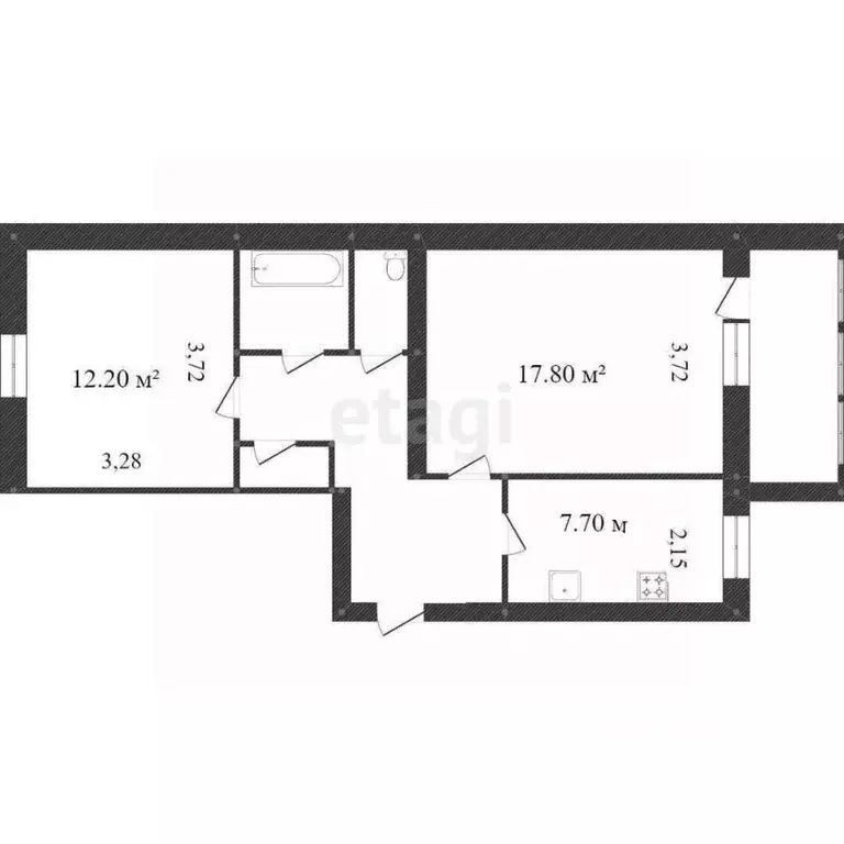 2-к кв. Вологодская область, Вологда ул. Разина, 55 (51.9 м) - Фото 2