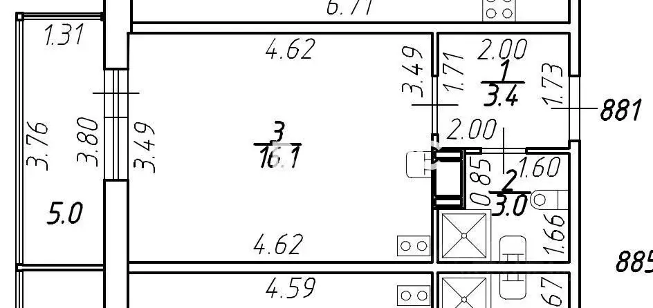 Студия Ленинградская область, Мурино Всеволожский район, просп. ... - Фото 2