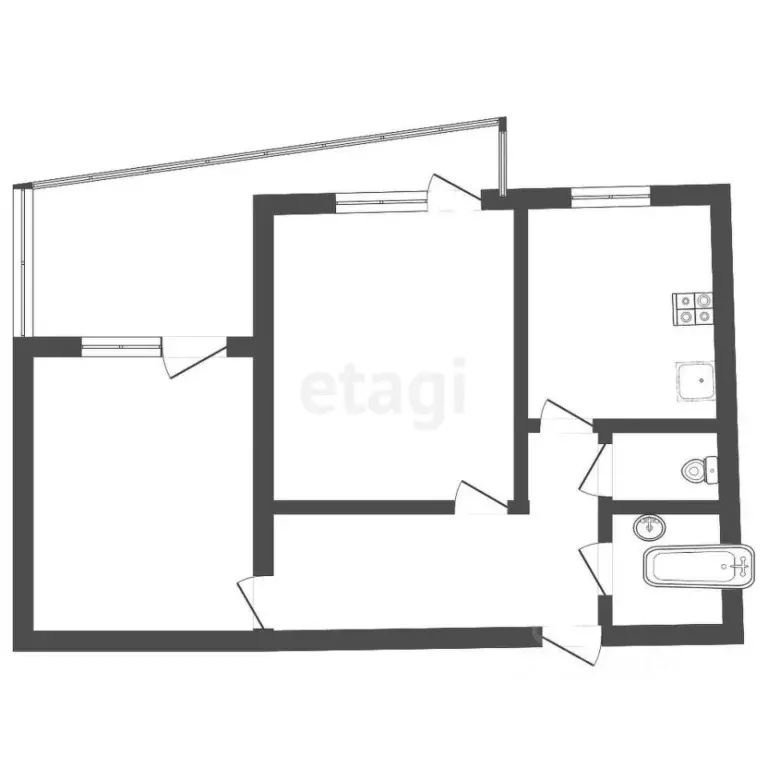 2-к кв. Владимирская область, Ковров Запольная ул., 28 (47.9 м) - Фото 1