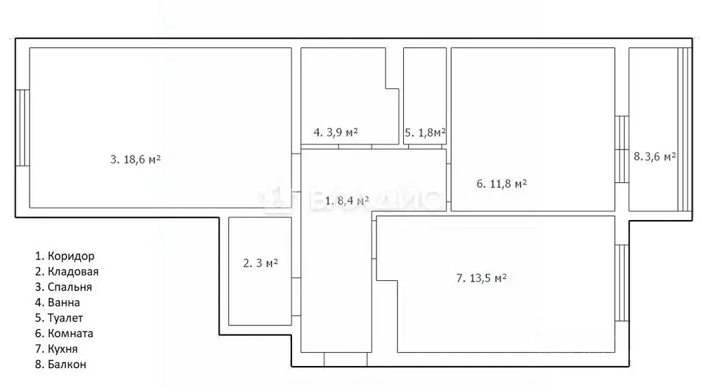 2-к кв. Калининградская область, Гурьевский муниципальный округ, пос. ... - Фото 2