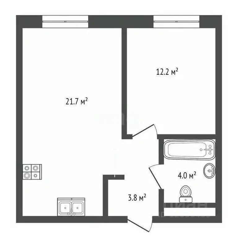 2-к кв. Москва Красноказарменная ул., 15к2 (41.7 м) - Фото 2