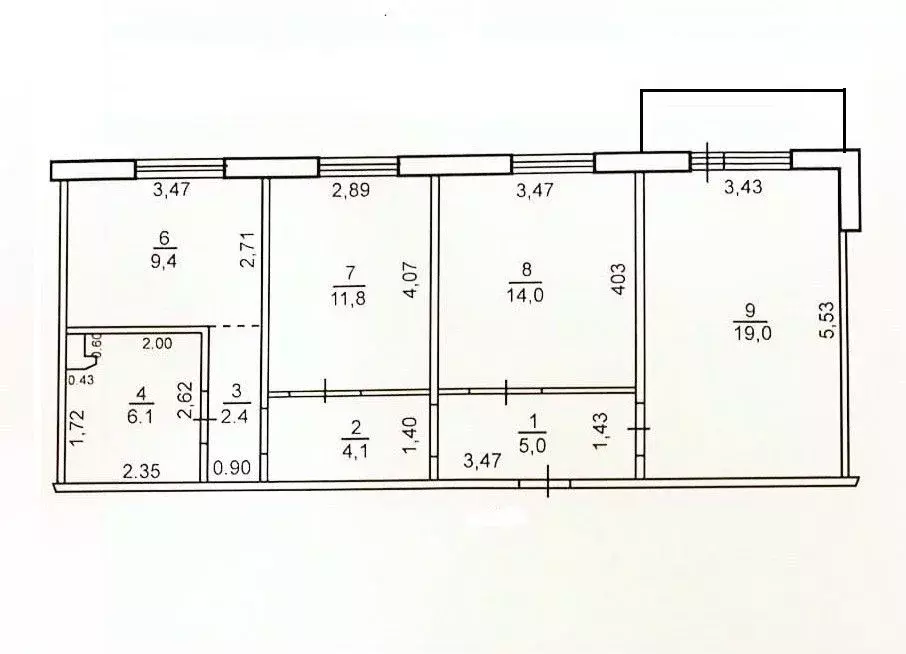 3-к кв. Оренбургская область, Оренбург Брестская ул., 9 (75.3 м) - Фото 1