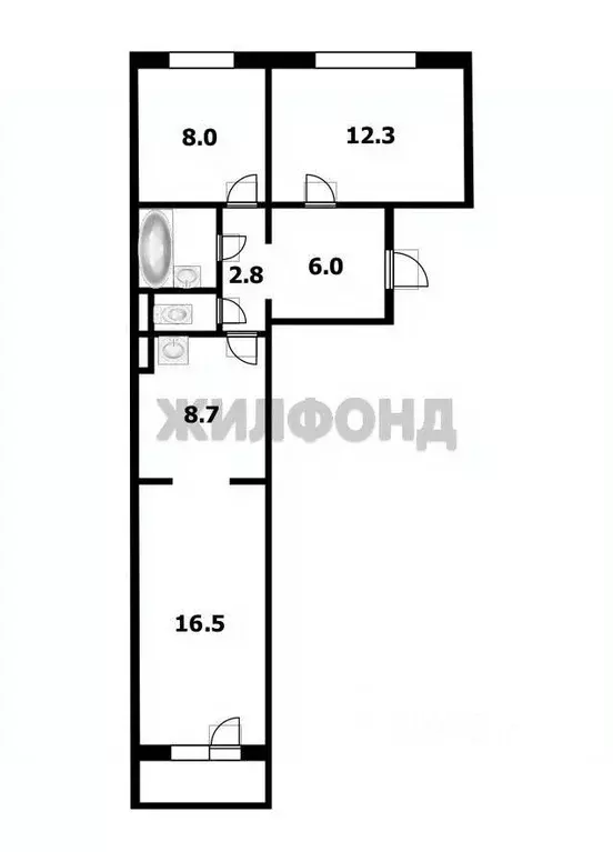 3-к кв. Новосибирская область, Новосибирск ул. Плющихинская, 9 (58.7 ... - Фото 1