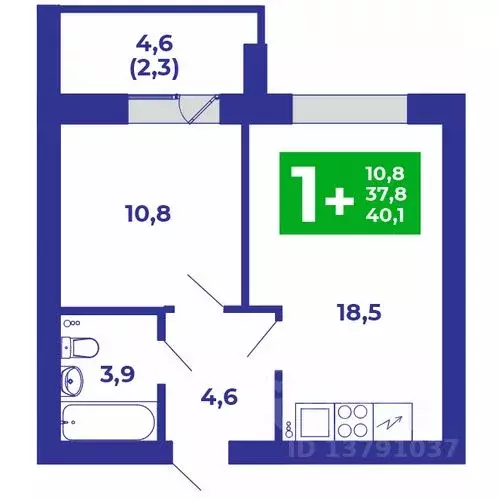 1-к кв. Башкортостан, Стерлитамакский район, Отрадовский сельсовет, с. ... - Фото 1