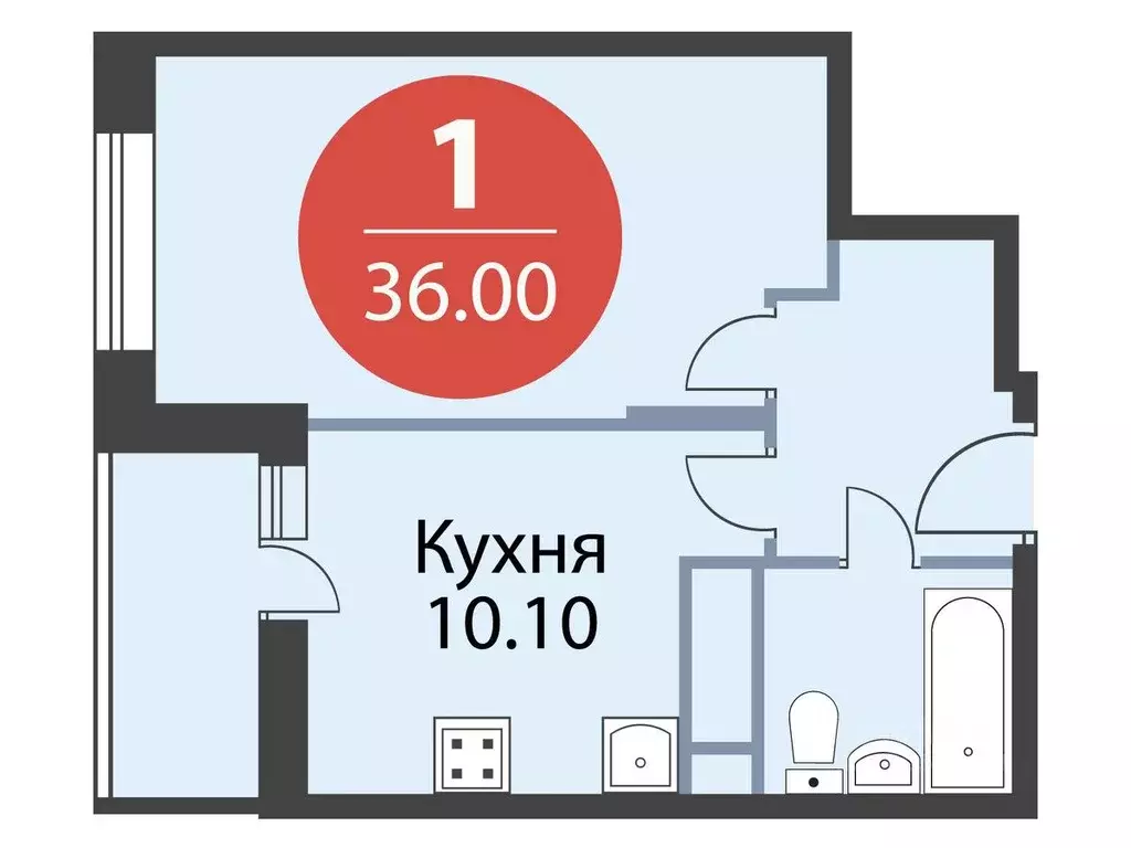 1-к кв. Московская область, Котельники Новые Котельники мкр, 8 (36.0 ... - Фото 1