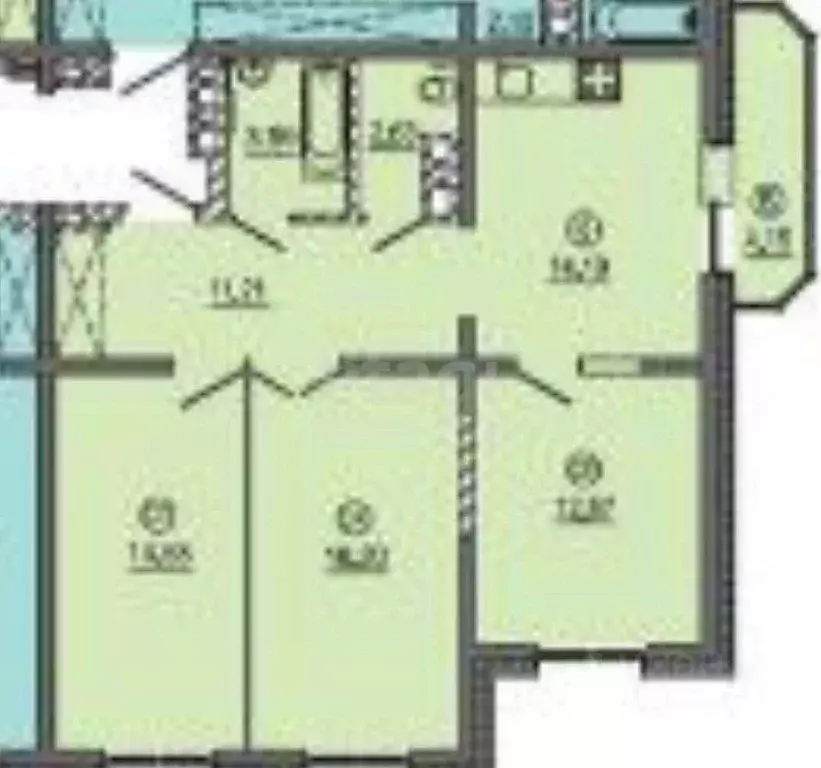 3-к кв. Иркутская область, Иркутск ул. Лермонтова, 343/3 (75.6 м) - Фото 2