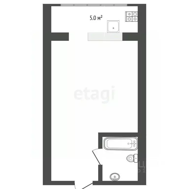 Студия Тюменская область, Тюмень Олимпийская ул., 32 (12.4 м) - Фото 2