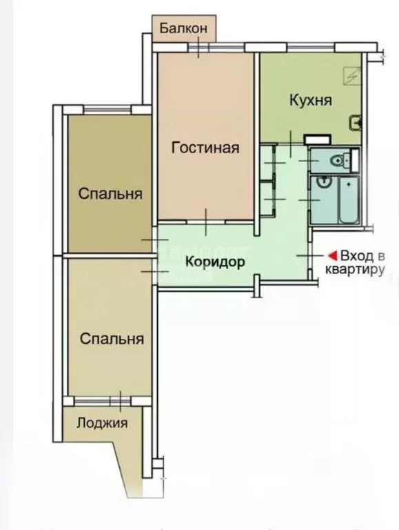 Комната Москва Можайское ш., 31К1 (14.0 м) - Фото 2