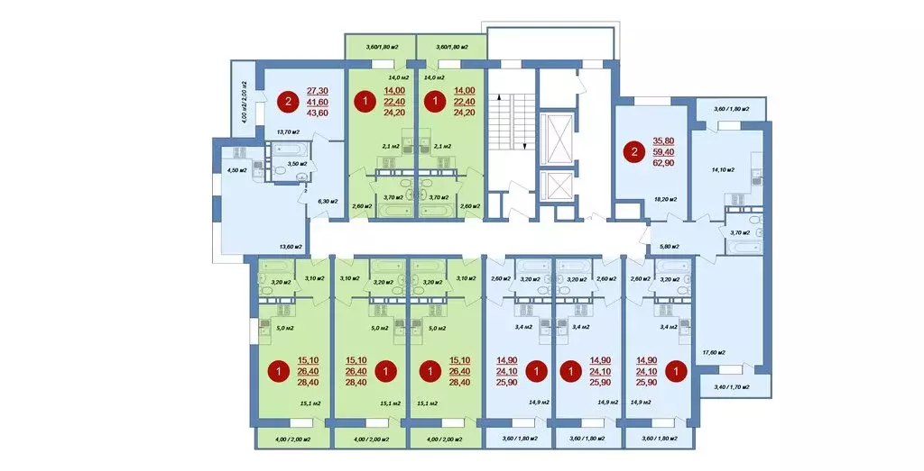 1-комнатная квартира: деревня Островцы, микрорайон Новые Островцы, ... - Фото 2
