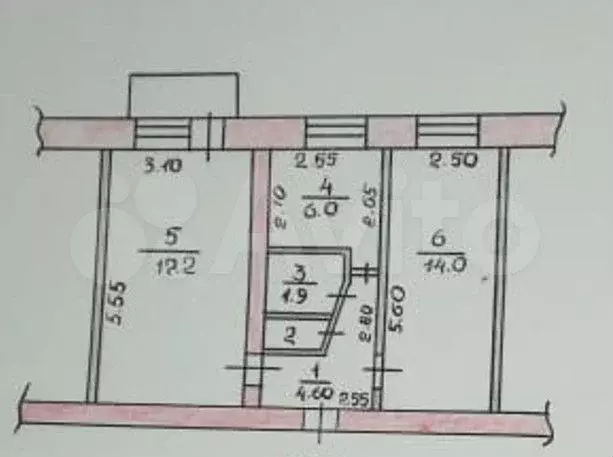 2-к. квартира, 45 м, 5/5 эт. - Фото 0