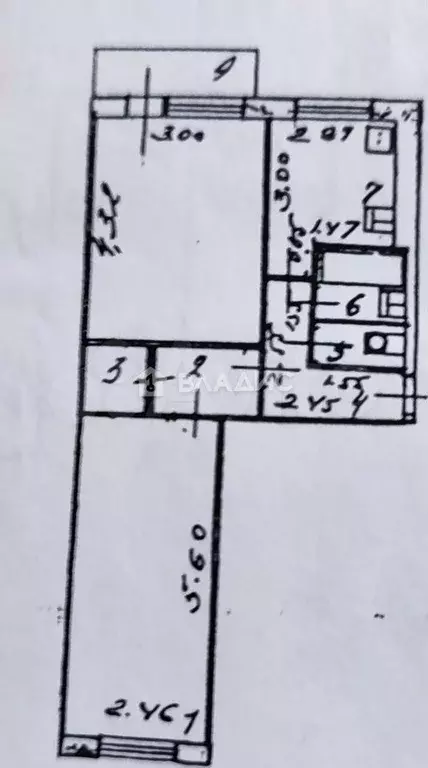 2-к. квартира, 43 м, 4/9 эт. - Фото 0