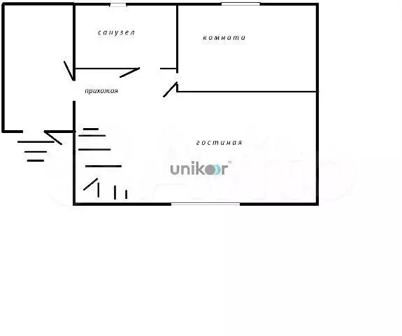 2-к. квартира, 42 м, 2/2 эт. - Фото 0