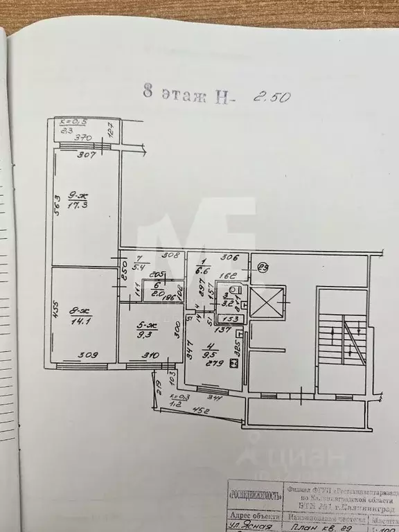 3-к кв. Калининградская область, Калининград Ясная ул., 7 (70.9 м) - Фото 1