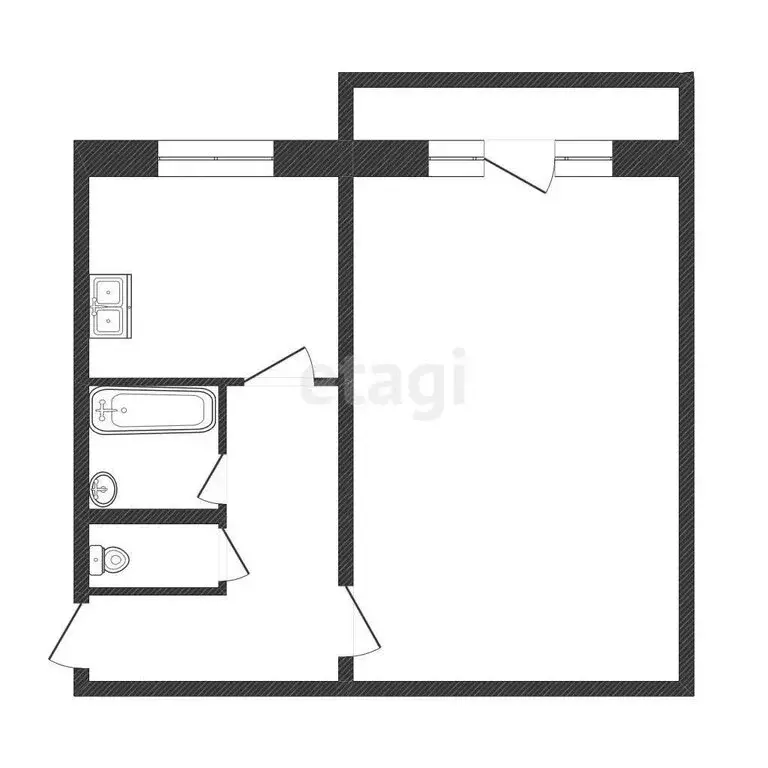 1-комнатная квартира: Златоуст, улица Строителей, 11 (30.2 м) - Фото 1