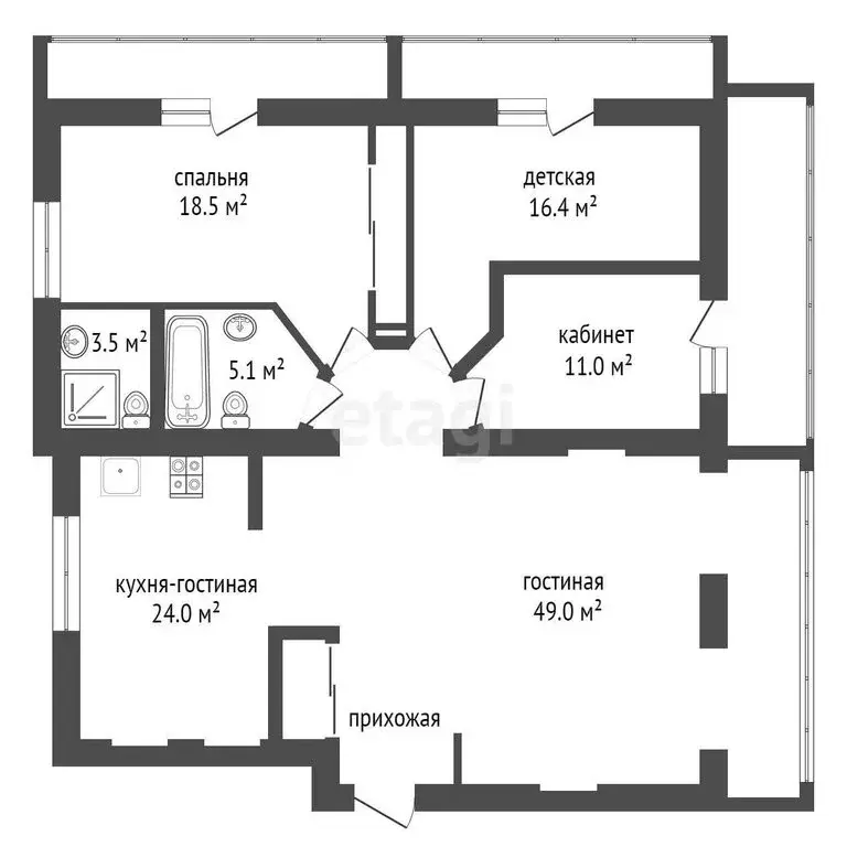 4-комнатная квартира: Тюмень, Рижская улица, 62/2 (135 м) - Фото 0