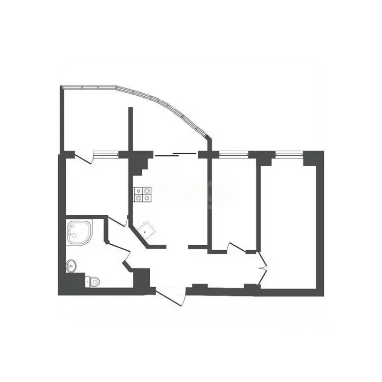 3-к кв. Белгородская область, Белгород ул. Костюкова, 36б (78.3 м) - Фото 1