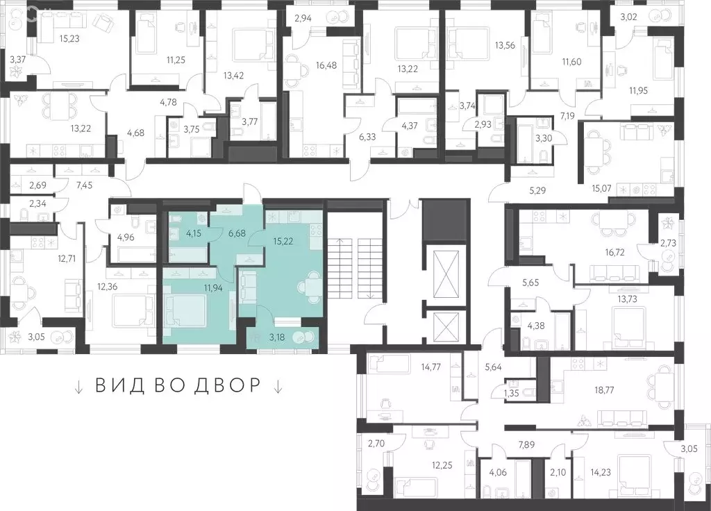 1-комнатная квартира: Екатеринбург, улица Академика Парина, 25 (39.58 ... - Фото 2