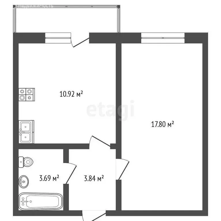 1-комнатная квартира: Анапа, улица Адмирала Пустошкина, 22с1 (38 м) - Фото 0