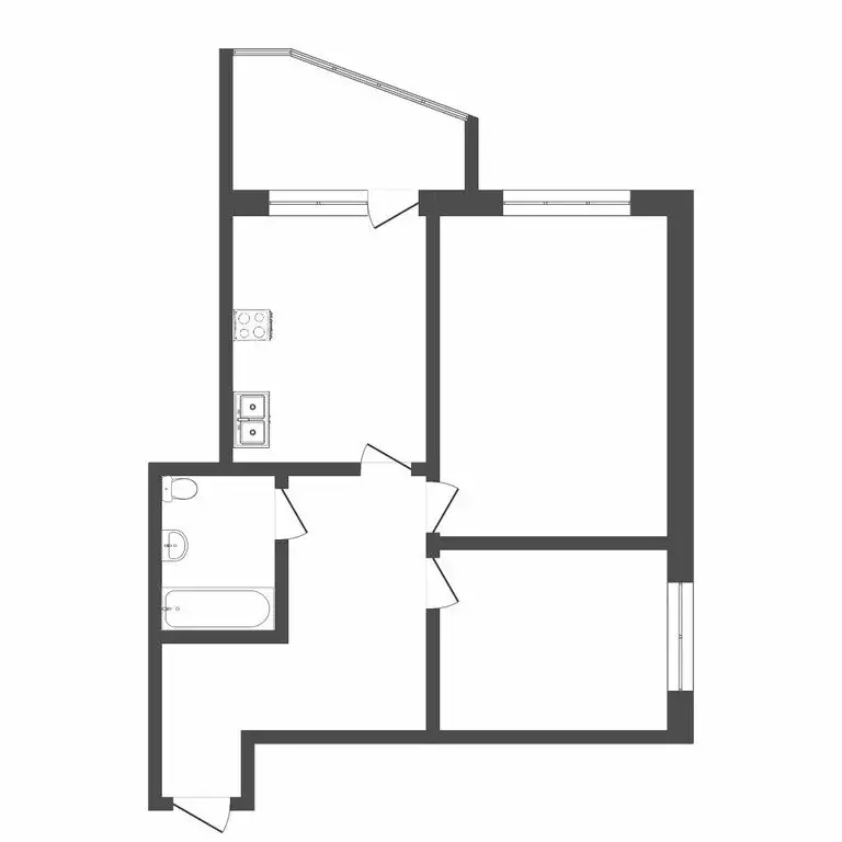 2-комнатная квартира: Тюмень, Харьковская улица, 65А (61.6 м) - Фото 1