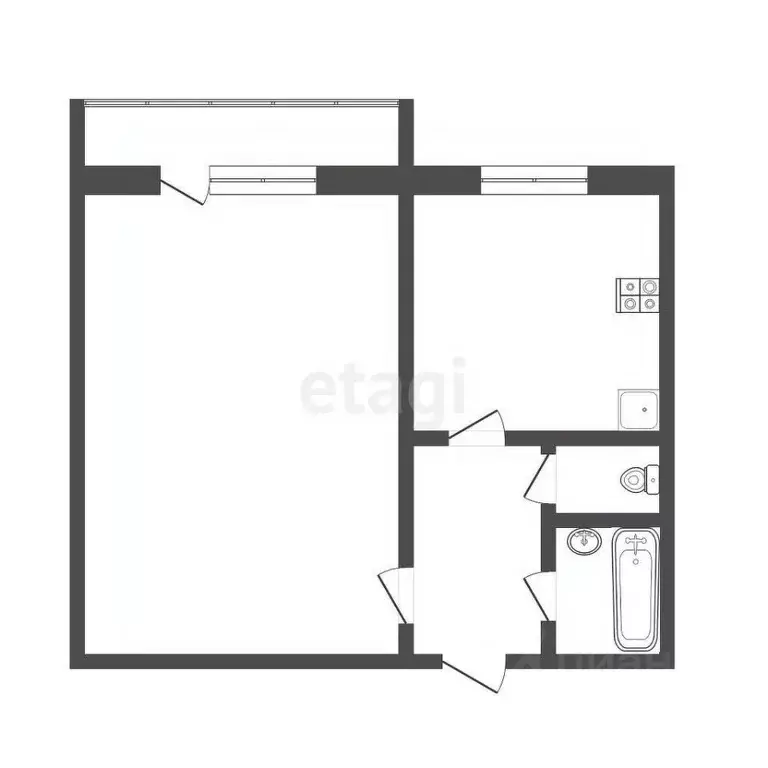 1-к кв. Челябинская область, Челябинск ул. Ковшовой, 13 (31.7 м) - Фото 2