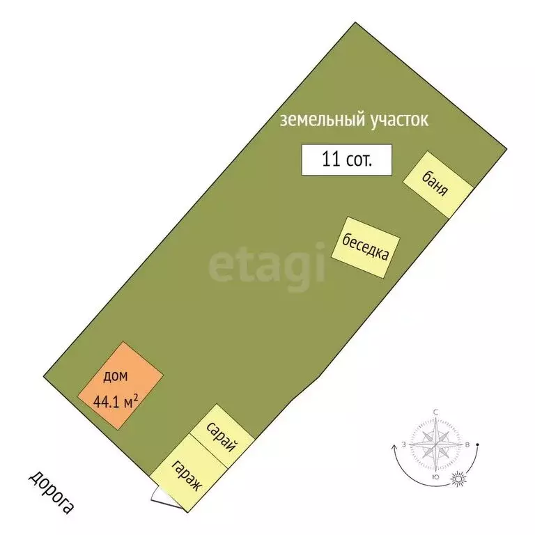 Дом в округ Муром, деревня Афанасово, Владимирская улица (44.1 м) - Фото 0