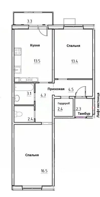 2-к кв. Московская область, Химки городской округ, д. Елино Елкино ... - Фото 1