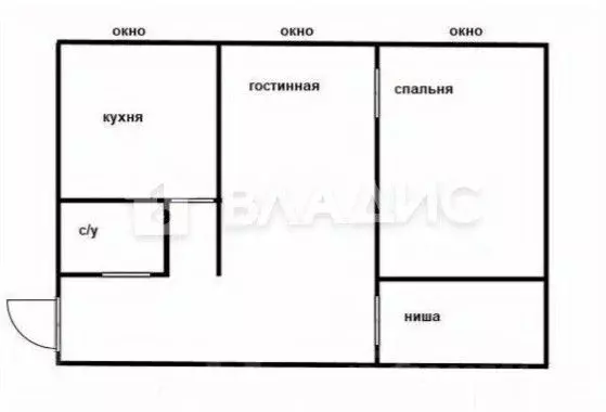 2-к кв. Приморский край, Уссурийск ул. Кирова, 50 (42.8 м) - Фото 1