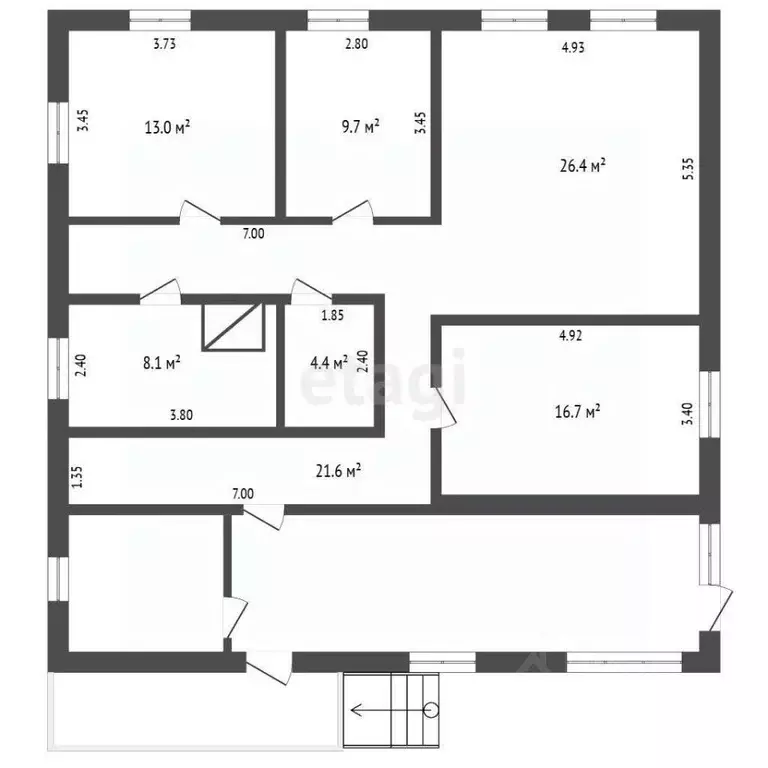 Дом в Кемеровская область, Березовский ул. Красная Горка, 29 (100 м) - Фото 2