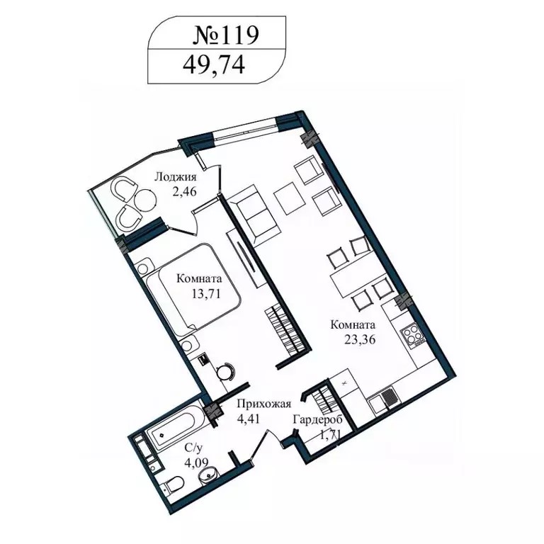 2-к кв. Севастополь ул. Летчиков, 10к3 (52.1 м) - Фото 0