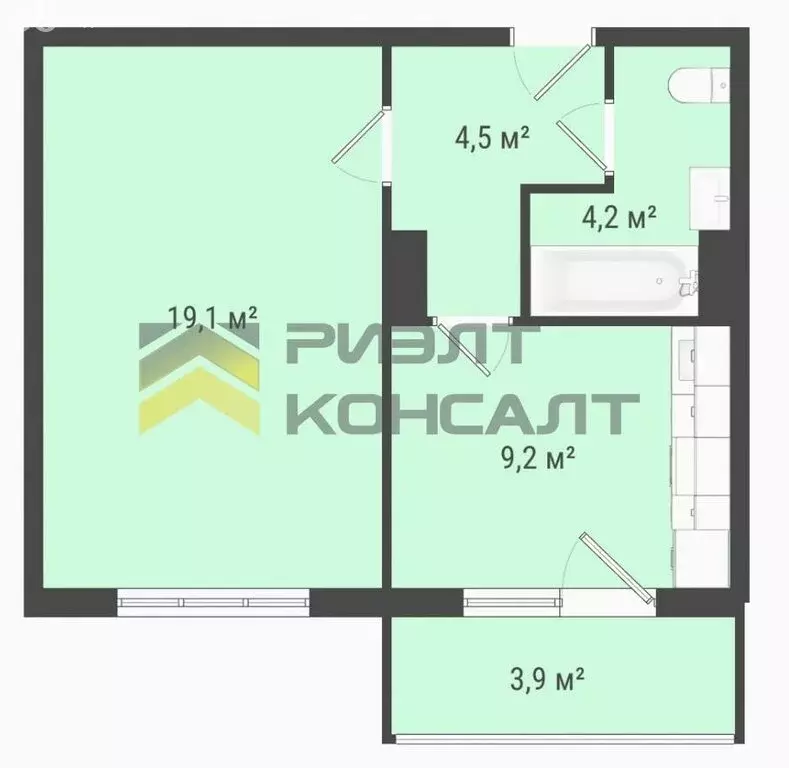 1-комнатная квартира: Омск, 6-й Амурский проезд, 4 (39 м) - Фото 1